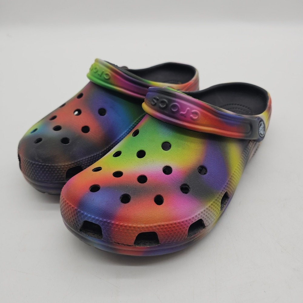 Crocs  M6 W8 Rainbow Colors